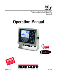 Thumbnail of document Manual - 920i Series Programmable Weight Indicator & Controller